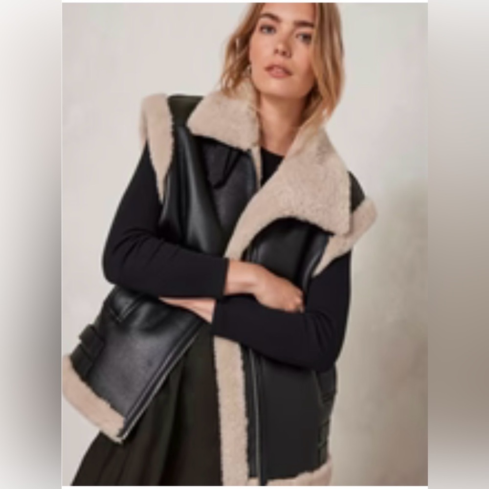 NWT Mint Velvet Shearling Vest